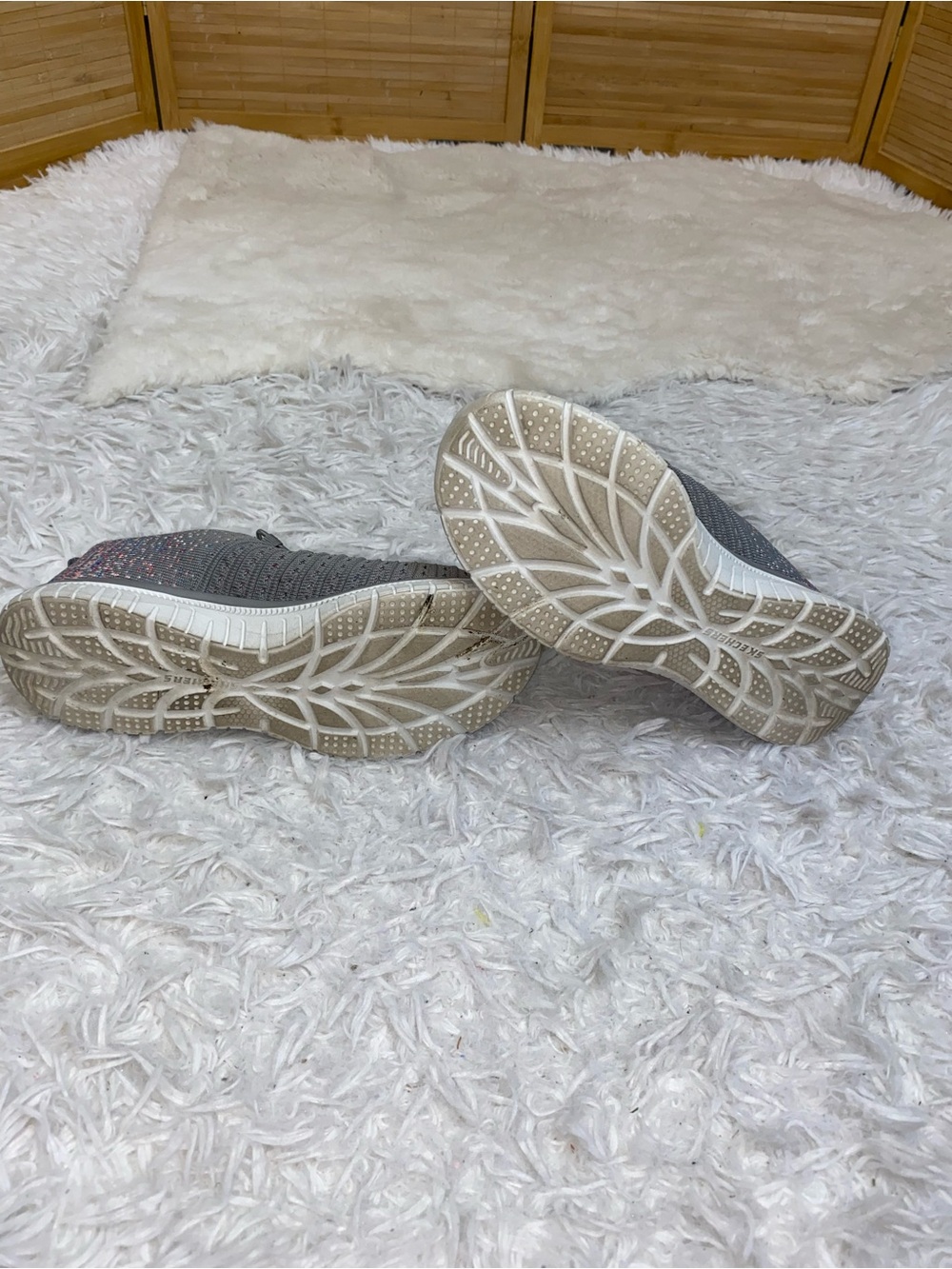 Sketchers memory foam Virtue gray slip on shoes tennis shoes womans size 7.5 - Picture 4 of 8